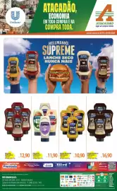 Folheto Atacadão Página 1: Hellmann's - maionese €11,90, Hellmann's - molho barbecue €16,90