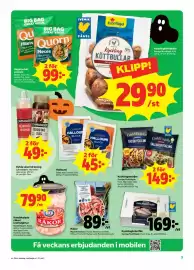 Stora Coop reklamblad vecka 44 Sida 3: Royal Greenland räkor €89,00, Guldfågeln kycklingbröstfilé €169,00