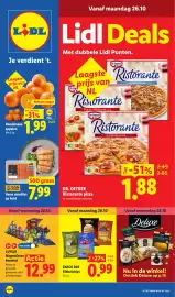 Lidl folder week 44 Pagina 1: Zalmfilet op huid €7,99, Dr. Oetker Ristorante pizza €1,88