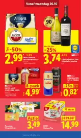 Lidl folder week 44 Pagina 11: Amstel Lager of Affligem Blond €4,99, Perlenbacher Wit of Strong €0,82