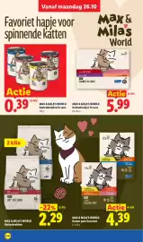 Lidl folder week 44 Pagina 16: Max & Mila's World Kattenbrokken in saus €0,39, Max & Mila's World Kattenbrokken €2,29