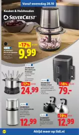 Lidl folder week 44 Pagina 40: Silvercrest RVS waterketel €12,99, Silvercrest RVS elektrische fonduepan €24,99