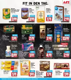 AEZ Prospekt woche 44 Seite 3: Corny Riegel €1,79, Nescafé Gold €7,49