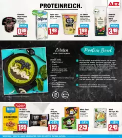 AEZ Prospekt woche 44 Seite 7: Dr. Oetker High Protein Porridge Klassisch €1,99, Ritter Sport Protein €2,29