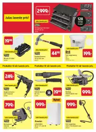 Jula kundeavis Side 11: MeeC Tools Kompresor €799,00, Meec tools tak-/veggslipper €999,00