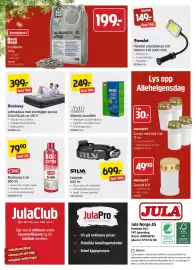 Jula kundeavis Side 12: Bestway Luftmadrass med innebygget pumpe €399,00, Kvitt Elektrisk musefelle €249,00