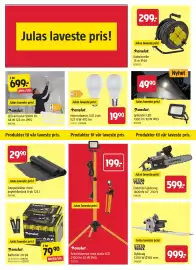 Jula kundeavis Side 8: Anslut Normalpære, LED 2-pk €19,90, Anslut Batterier 20-pk €79,90