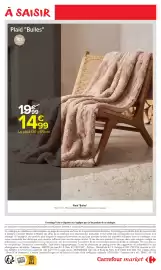 Catalogue Carrefour Market | Produits laitiers et végétaux page 2: Tex HOME Plaid "Bulles" €14,99