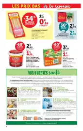Catalogue Super U page 4: Bordeau Chesnel Rillettes Pur Porc €3,71, DAUNAT CLUB SANDWICH €0,88