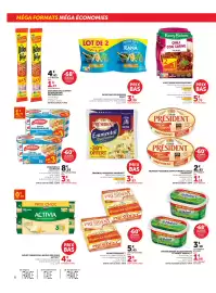 Catalogue Hyper U page 6: PRÉSIDENT Emmental Râpé Fondant €3,63, Président Beurre €2,18