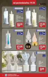 ALDI gazetka tydzień 43 Strona 6: Świeca LED płomień €13,99, Świeca LED brokatowa 18 cm €12,99