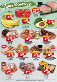 Delfin gazetka Strona 2: Kiełbasa na karczku Haga €2,99, Salceson Swojski wieprzowy Chabura €1,89