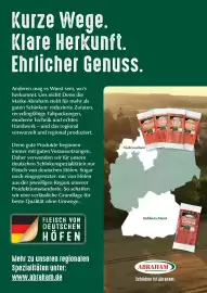Abraham: Iss nicht egal - iss regional! Seite 4: Kurze Wege. Klare Herkunft. Ehrlicher Genuss. Anderen mag es Wurst sein