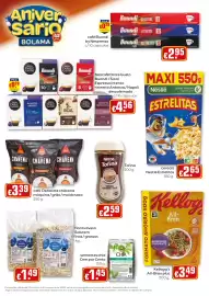 Folheto Bolama Página 18: Café delta lote chávena €3,39, Cereais Nestlé Estrelitas €2,65