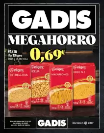 Folleto Gadis semana 43 Página 1: GADIS MEGAHORRO 0,69 PASTA Ifa Eliges 500 g (1,38€ Kilo) eliges eliges eliges FIDEO N.1
