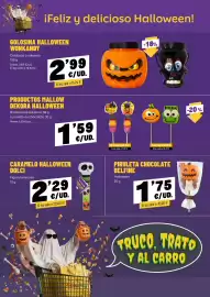 Folleto AhorraMas semana 43 Página 12: Belfine piruleta chocolate halloween €1,75, Caramelo Halloween Dolci €2,29