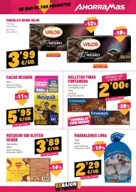 Folleto AhorraMas semana 43 Página 15: Valor chocolate negro 70% €3,99, Nesquik cacao €5,95
