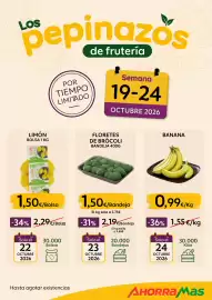 Folleto AhorraMas semana 43 Página 3: Floretes de brócoli €1,50, Banana €0,99