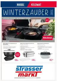 Strasser Markt Flugblatt Seite 1: Bräter Quattro mit Glasdeckel €99,90, Bräter Profi mit Deckel und Grillrost €149,00