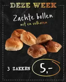 Bakkerij 't Stoepje folder week 44 Pagina 4: Zachte bollen wit en volkoren €5,00