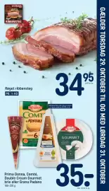 REMA 1000 tilbudsavis uge 44 Side 29: Prima Donna, Comté, Double Cream Gourmet brie eller Grana Padano €35,00