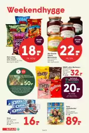 SPAR tilbudsavis uge 43 Side 19: Kims Chips eller Snacks €18,00, ÅRETS TV 2 LÅGEKALENDER €50,00