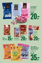 Min Købmand tilbudsavis uge 43 Side 11: Toms Chokolader eller Guldknas €20,00, Pågen Kanel Gifflar €15,00