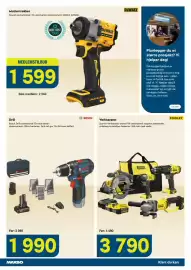 Maxbo kundeavis Side 17: Stanley Verktøysett fatmax 18v €3.790,00, Bosch Drill professional 12v €1.990,00