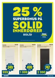 Maxbo kundeavis Side 18: Solid Innerdør €2.990,00, Solid Innerdør €999,00