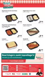 Buurtslagers folder Pagina 8: Lasagne €7,70, Pasta carbonara €7,10