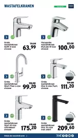 GAMMA folder | Sanitair Pagina 23: Grohe wastafelkraan start flow l-size €99,20, Grohe wastafelkraan start m-size €175,20