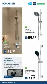 GAMMA folder | Sanitair Pagina 34: Grohe doucheset Vitalio Start 110/3 chroom €71,19, Atlantic doucheset Asher inox €59,99