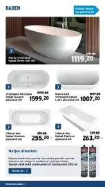 GAMMA folder | Sanitair Pagina 42: Marho vrijstaand ligbad Seren mat wit €1.119,20, Inbouw duo ligbad Zephyra €263,20