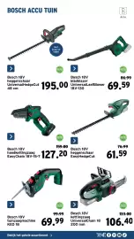 GAMMA folder | Gereedschap Pagina 17: Bosch 18V heggenschaar EasyHedgeCut €61,59, Bosch 18V tuinzaagmachine KEO 18 €69,99