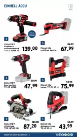 GAMMA folder | Gereedschap Pagina 21: Einhell 18v decoupeerzaag €43,99, Einhell 18V boormachine TE-CD 18/40 €47,99