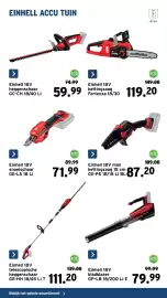 GAMMA folder | Gereedschap Pagina 22: Einhell 18v telescopische heggenschaar €111,20, Einhell 18v bladblazer €79,99