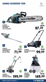 GAMMA folder | Gereedschap Pagina 31: Gamma hakselaar h-3000k 3000w €149,00, Gamma bodemfrees €199,00