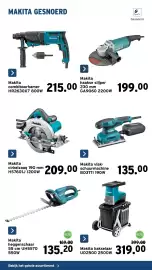 GAMMA folder | Gereedschap Pagina 8: Makita hakselaar UD2500 2500W €319,00, Makita heggenschaar €135,20