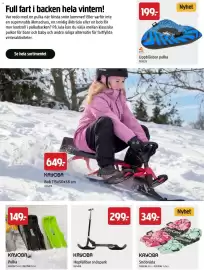 Jula reklamblad Sida 47: Kayoba Pulka €149,00, Kayoba hopfällbar snöspark €299,00
