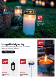 Jula reklamblad Sida 55: Menuett Gravlykta €99,90, Menuett Marschallhållare €49,90