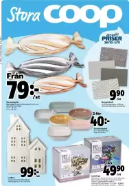 Coop Forum reklamblad vecka 44 Sida 13: Ljusslinga €49,90, Bordstablett €9,90