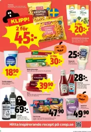 Coop Forum reklamblad vecka 44 Sida 4: Fontana olivolja €69,00, Findus Fish & Crisp €47,90
