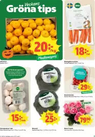 Coop reklamblad vecka 44 Sida 3: Snacktomater €29,00, Änglamark morötter €18,00