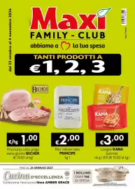 Volantino Maxi Family Pagina 1: Lasagne RANA assortite €3,00, Riso vialone nano PRINCIPE €2,00