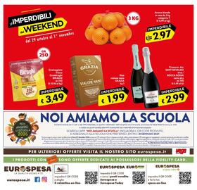 Volantino Eurospesa Pagina 16: Riso vialone nano Grazia €1,99, Grattuggiato fresco Granbiraghi Biraghi €3,49