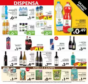 Volantino Eurospesa Pagina 13: Succo senza zuccheri Santal assortito €1,49, The Mondo Natura €0,75