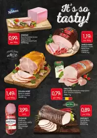 Food Plus folder Pagina 4: Tarczyński Ham from cauldron €1,19, CRIS-TIM Mortadela chłopska wieprzowa €0,79