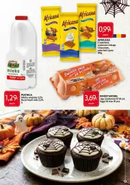Food Plus folder Pagina 7: Africana Czekolada €0,99, Piątnica Mleko wiejskie 3,2% €1,29
