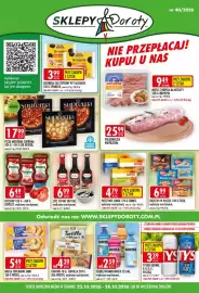 Sklepy Doroty gazetka tydzień 43 Strona 1: OSHEE VITAMIN WATER €2,59, Ketchup Develey €6,49
