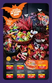 Aldi leaflet Page 5: Swizzels sweet treats tub €2,49, Fizzy Strawberry Lances €0,45